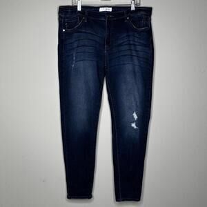 KanCan Women's Dark Wash Skinny Jeans